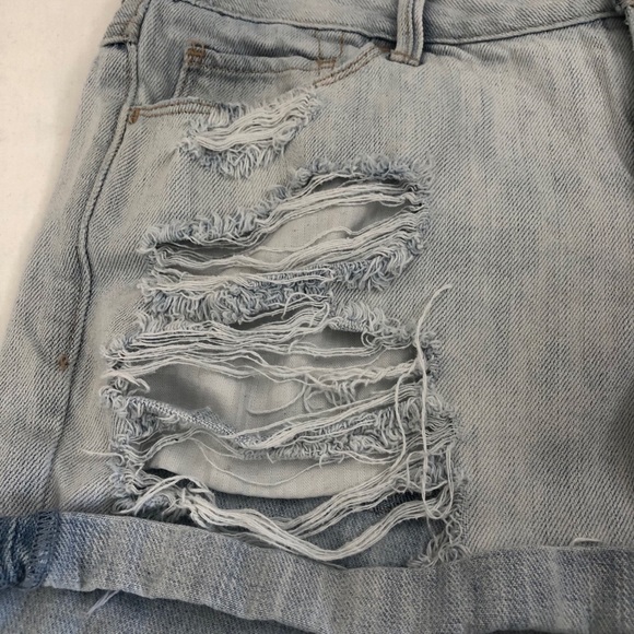 ABERCROMBIE & FITCH Sz 8 Cuffed Hem Jean Shorts - Picture 6 of 8